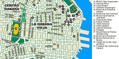 Peta dari Havana port peta