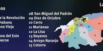 Peta dari regla Kuba